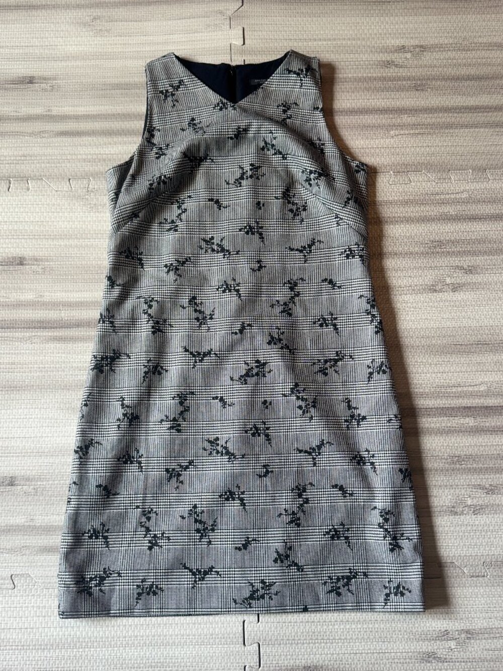 Ann Taylor Women's Petite Glen Plaid Floral Sheath Dress